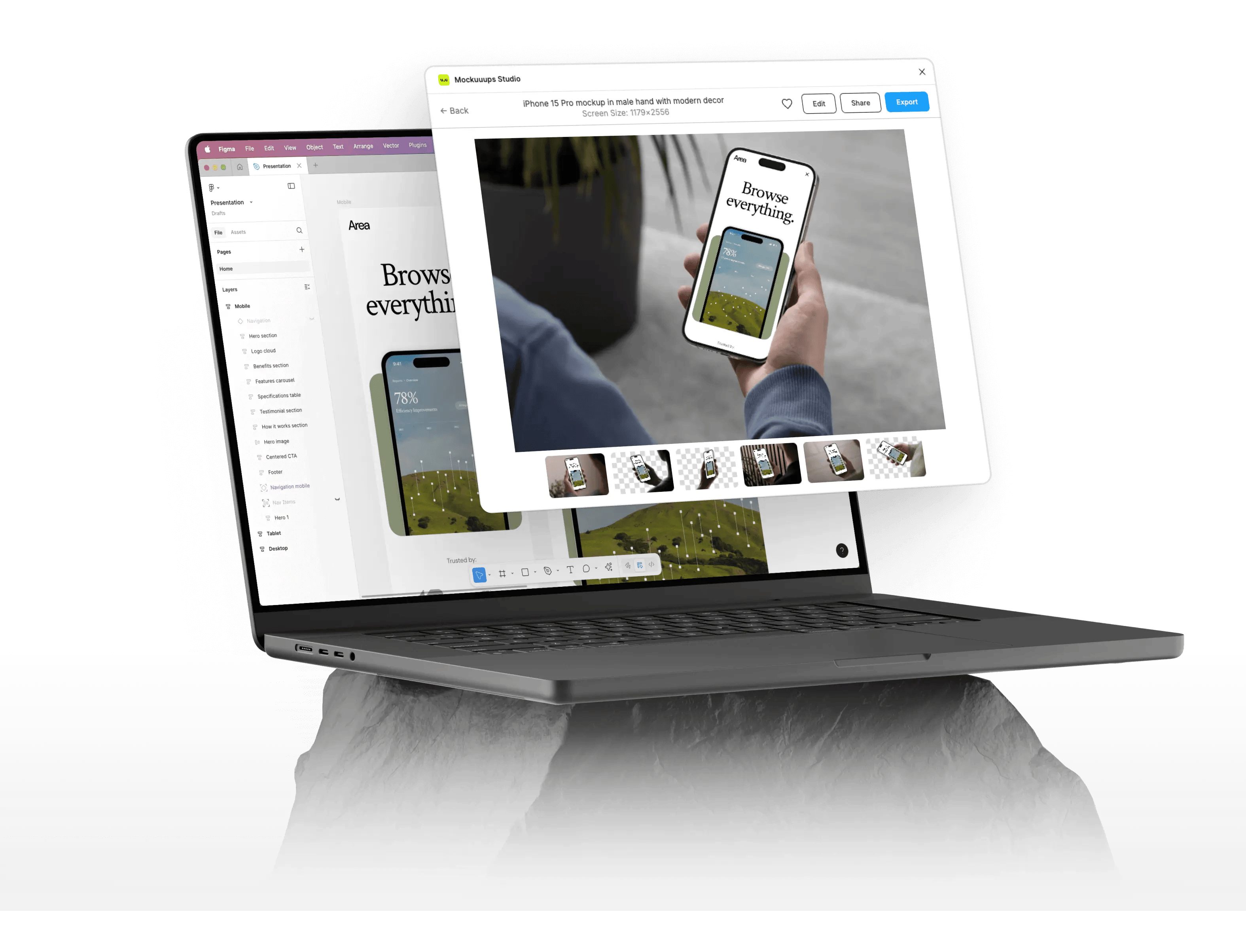 Vista previa del plugin Figma Mockup