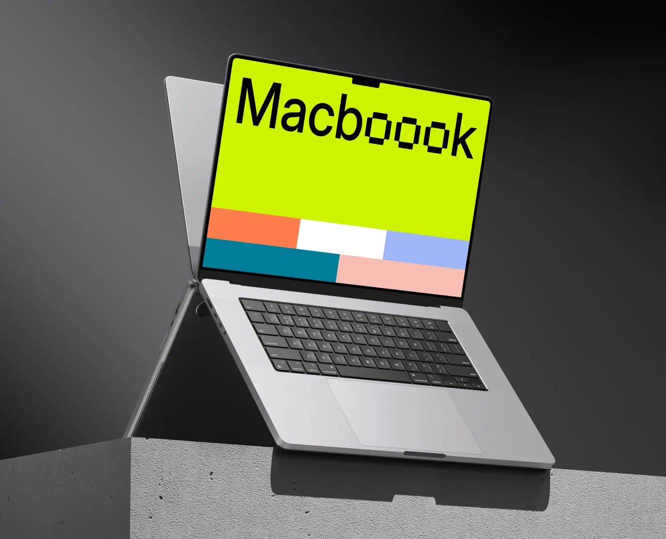 MacBook Pro Mockup en el cubo