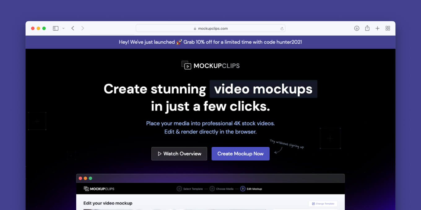 Mockup Clips - Vídeo 4K Mockups