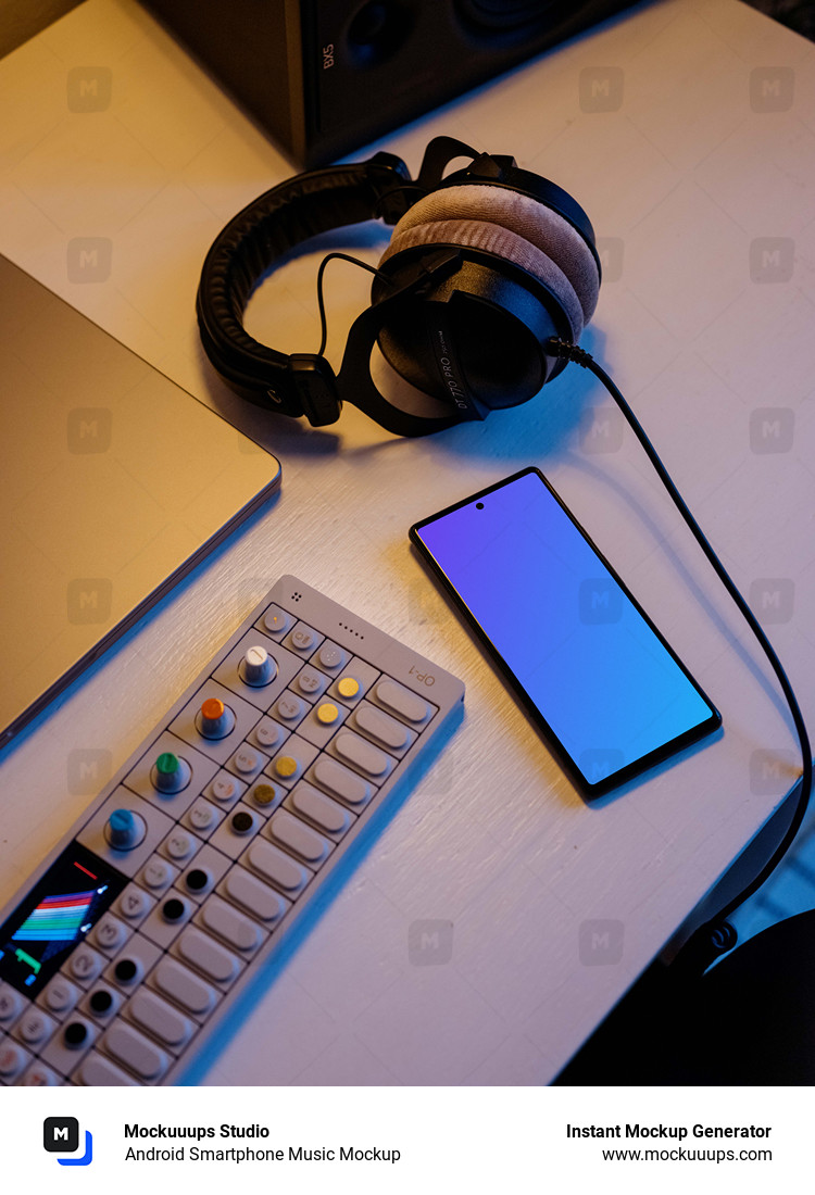 Android Smartphone Music Mockup