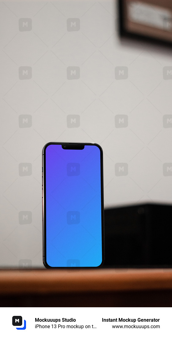 iPhone 13 Pro mockup on table