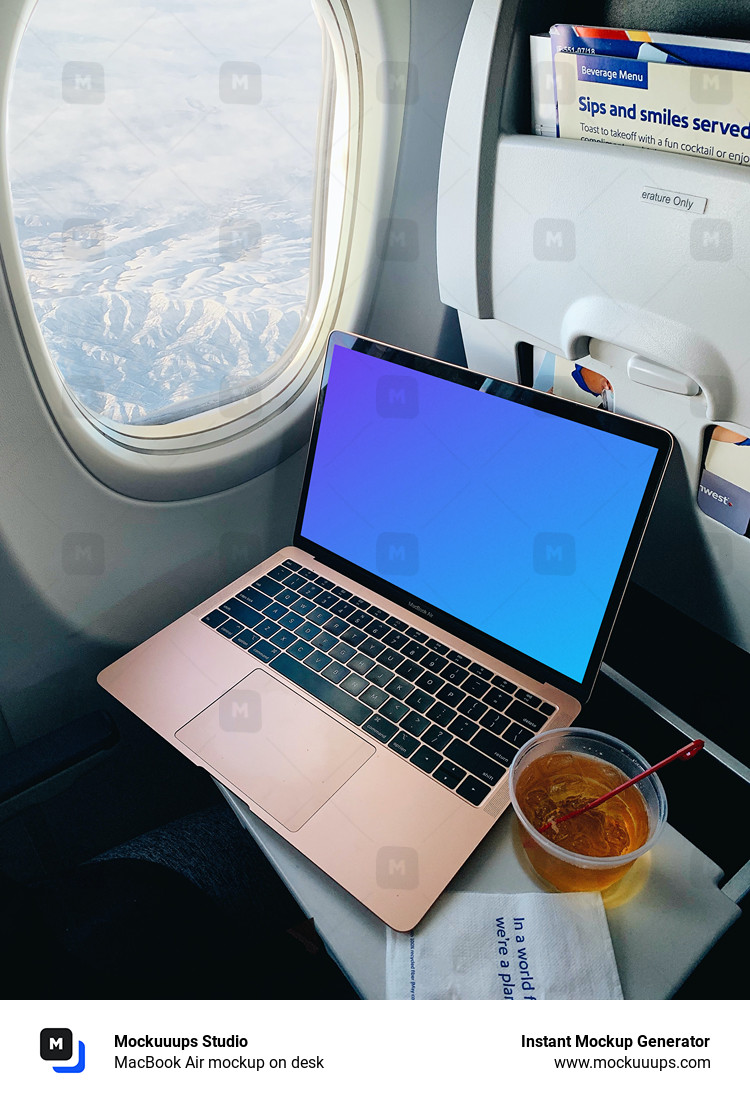 MacBook Air mockup on desk