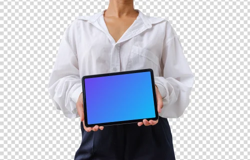 Mujer de negocios con un iPad Air 