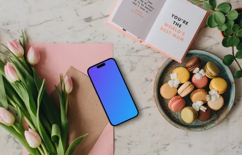 iPhone mockup and Mother’s Day essentials