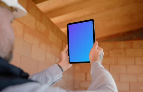 Site manager with an iPad mockup
