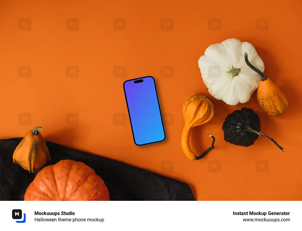 Halloween theme phone mockup
