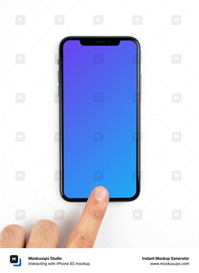 Interacting with iPhone XS mockup