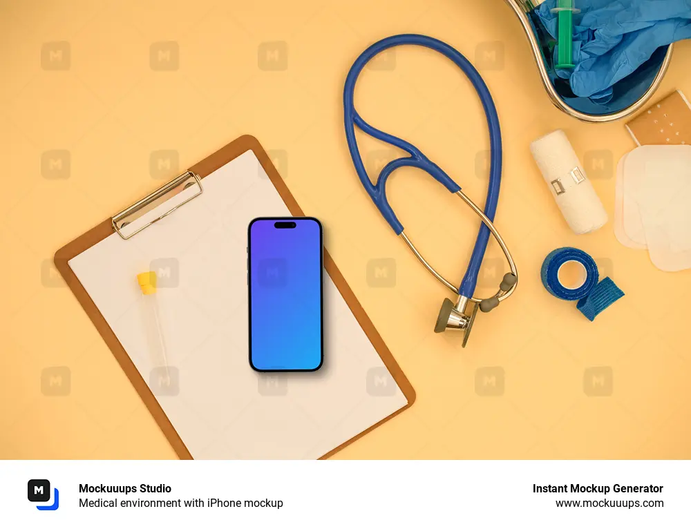 Medical environment with iPhone mockup