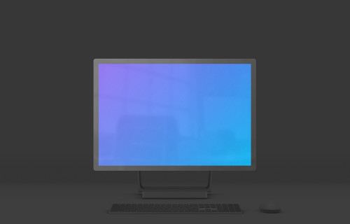 Microsoft Surface Studio 2 Mockup (Frontal - Oscuro)