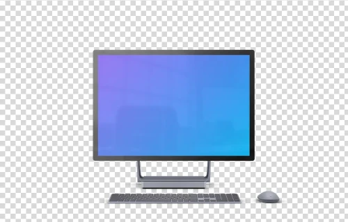Microsoft Surface Studio 2 Mockup (Frontal - Transparente)