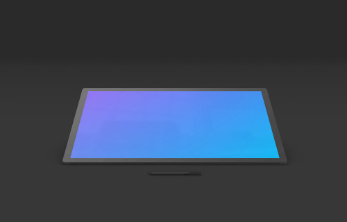 Microsoft Surface Studio 2 Mockup (Tableta - Oscuro)