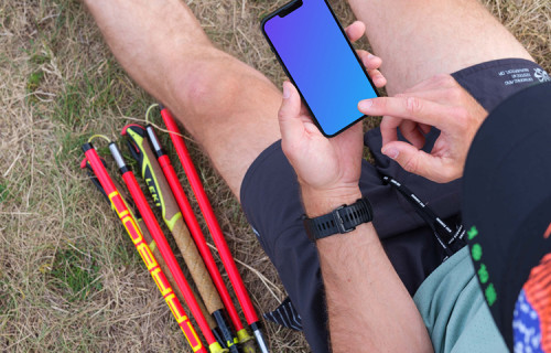 Trail runner and smartphone mockup