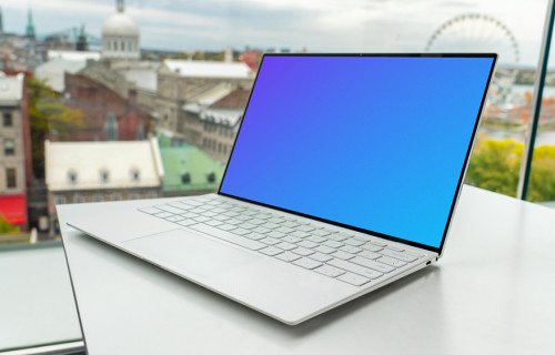 Dell XPS Mockup on a rooftop