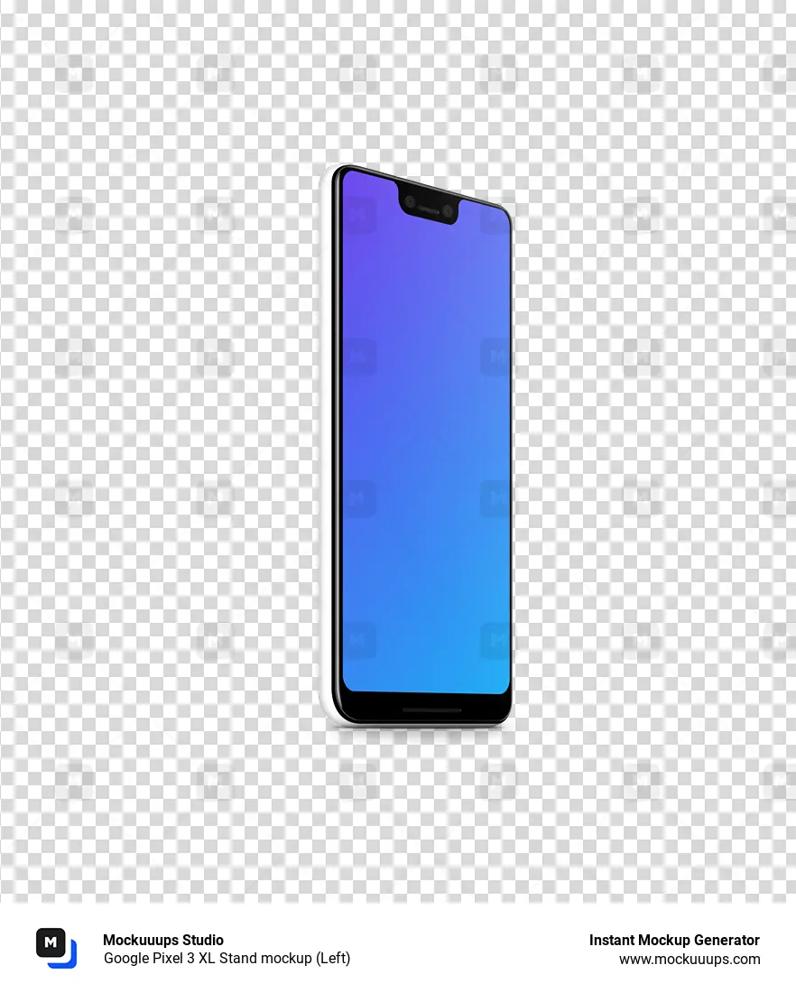 Soporte para el Google Pixel 3 XL mockup (izquierda)