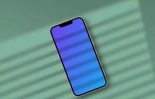 Smartphone mockup on the colorful background