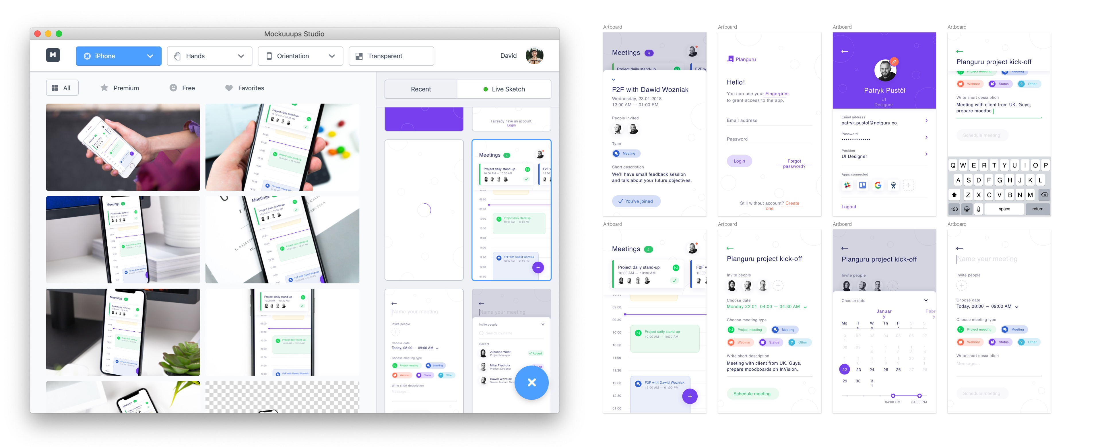 Dispositivo mockups para Sketch - Mockuuups Studio